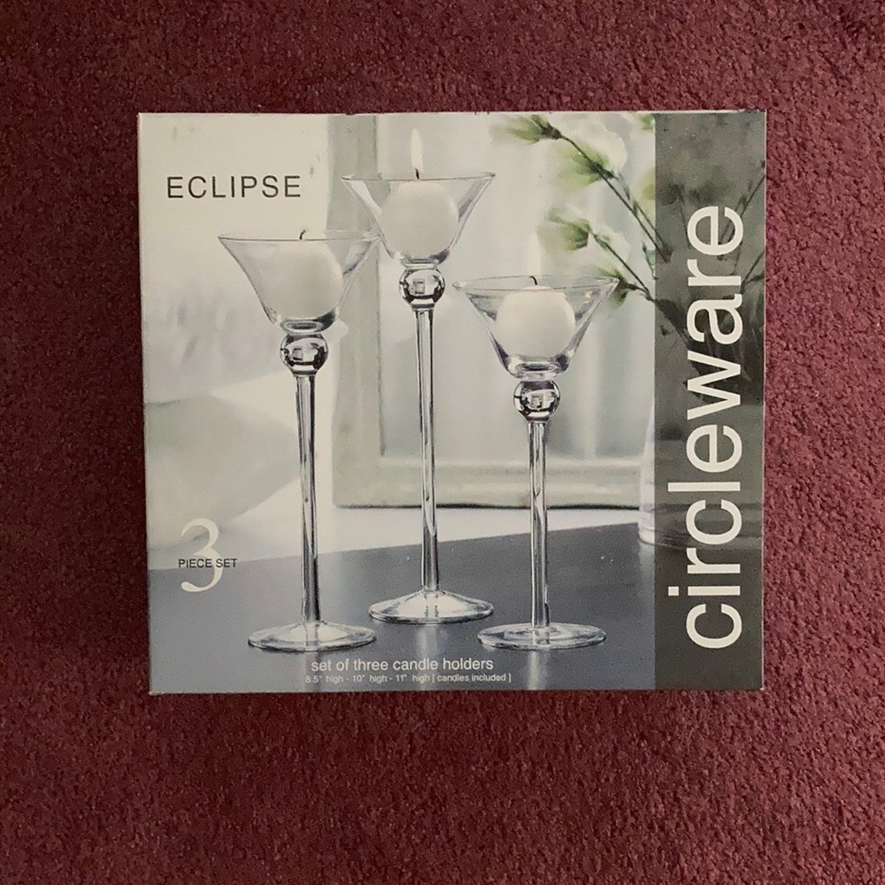 Circleware 3pc Candle Holder Set